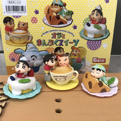 ORIGINAL Crayon Shin Chan Afternoon Tea Cuisine Series Blind Box