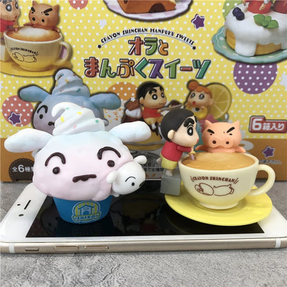 ORIGINAL Crayon Shin Chan Afternoon Tea Cuisine Series Blind Box