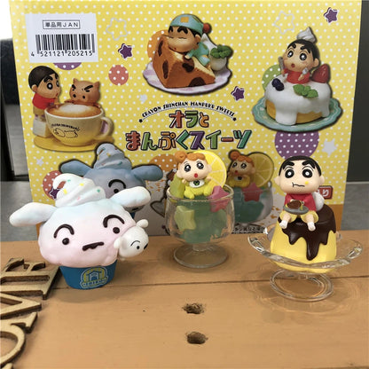 ORIGINAL Crayon Shin Chan Afternoon Tea Cuisine Series Blind Box