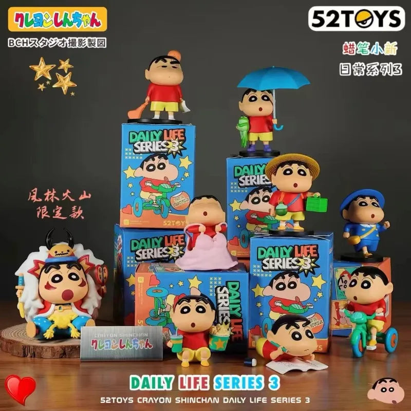 Anime Crayon Shin-chan Blind Box Daily Life Series Third Generation Blind Box Doll Model Hand-made Desktop Ornaments Toy Gift