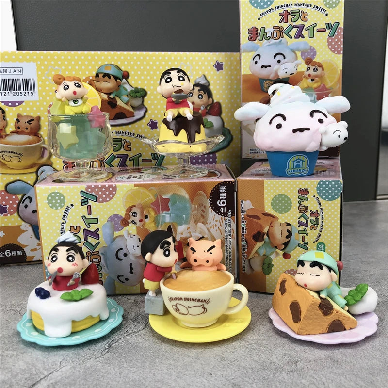ORIGINAL Crayon Shin Chan Afternoon Tea Cuisine Series Blind Box